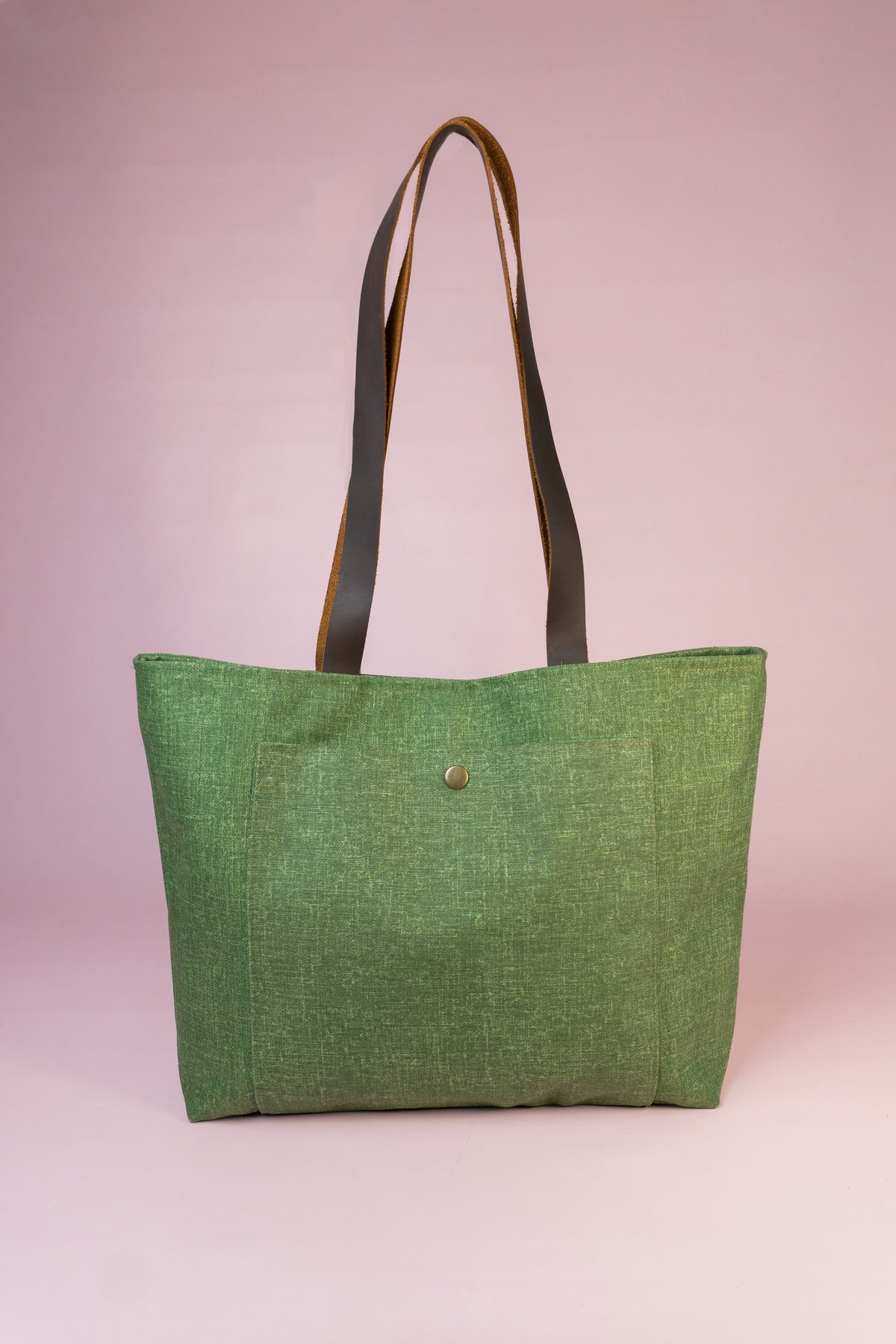 Bolso Simple Maxi - Verde olivo Jaspeado